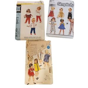 Vintage‎ Toddler Sewing Patterns: McCall's 8473, Simplicity 8217, 3667 Dresses